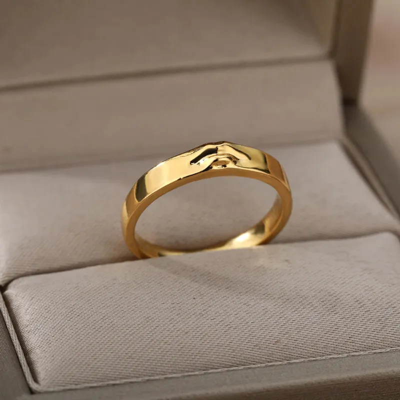 Unique Fashion 3Pcs Human Face Stackable Rings Set