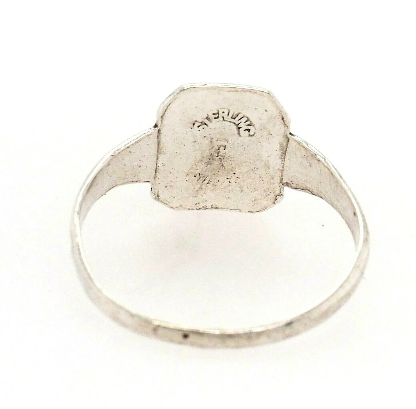 Unique Vintage Elegance Sterling Silver & Floral Enamel Ring