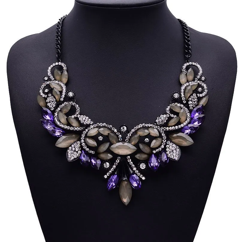 Vintage Crystal Statement Necklaces