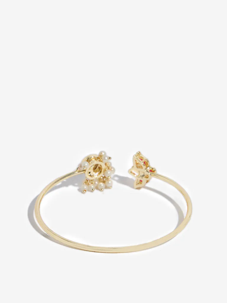 Westside Accessories Gold Lotus Basra Bracelet