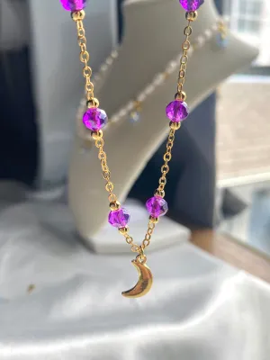 Witchy Crescent Moon Pendant Necklace