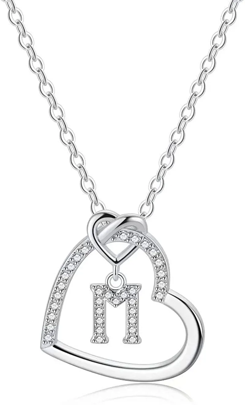 Women's 14K Gold Filled Heart Initial Necklace