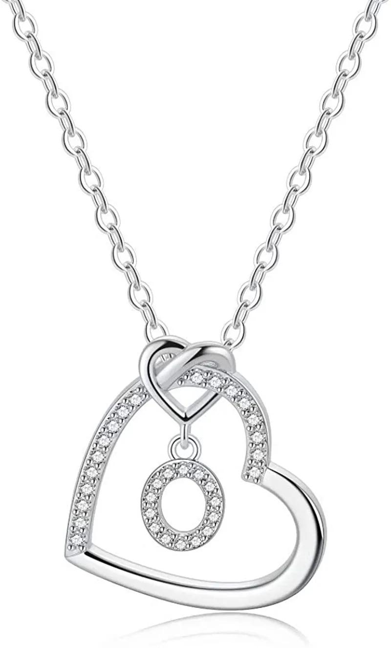 Women's 14K Gold Filled Heart Initial Necklace