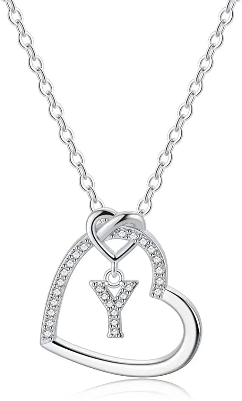 Women's 14K Gold Filled Heart Initial Necklace