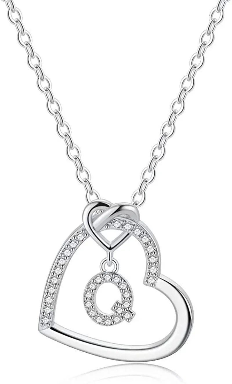 Women's 14K Gold Filled Heart Initial Necklace