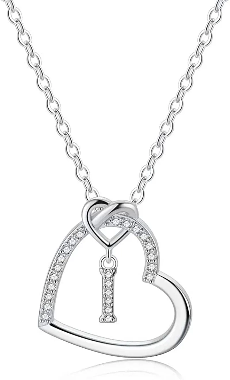 Women's 14K Gold Filled Heart Initial Necklace