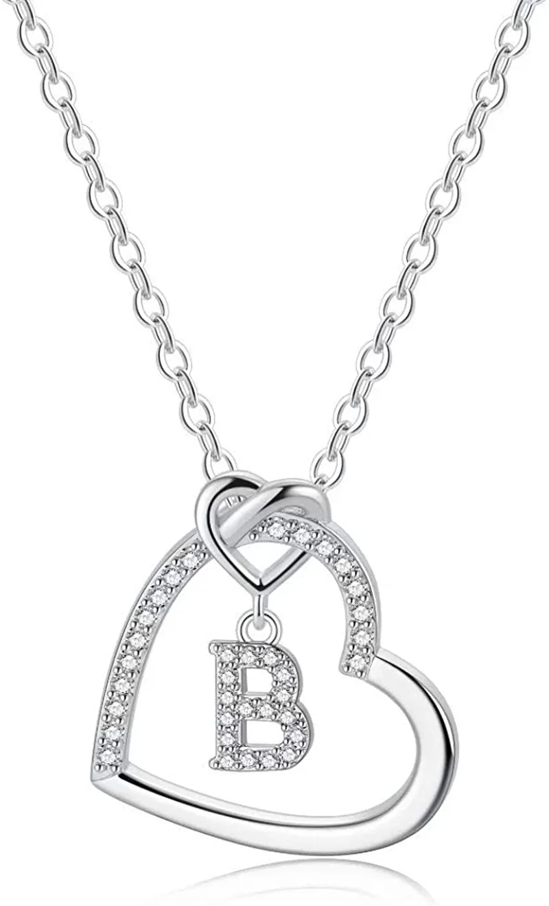 Women's 14K Gold Filled Heart Initial Necklace