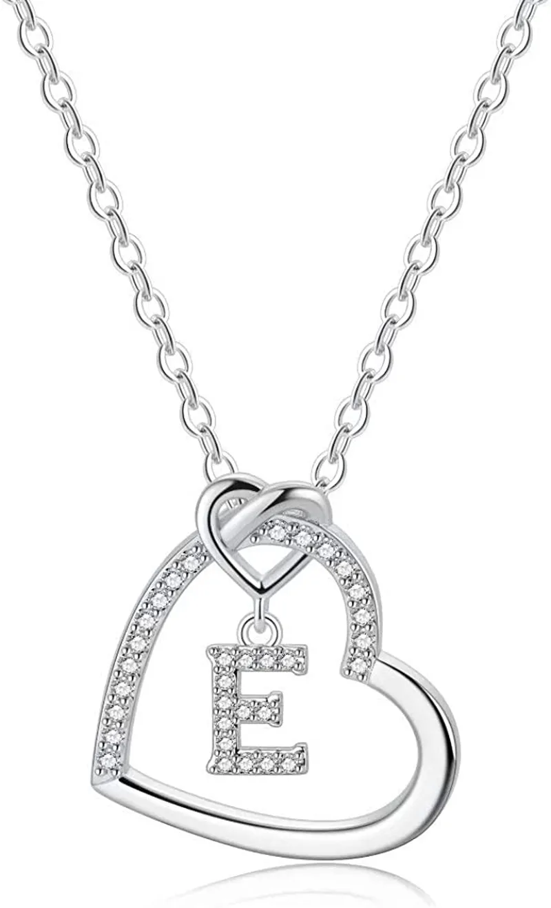 Women's 14K Gold Filled Heart Initial Necklace