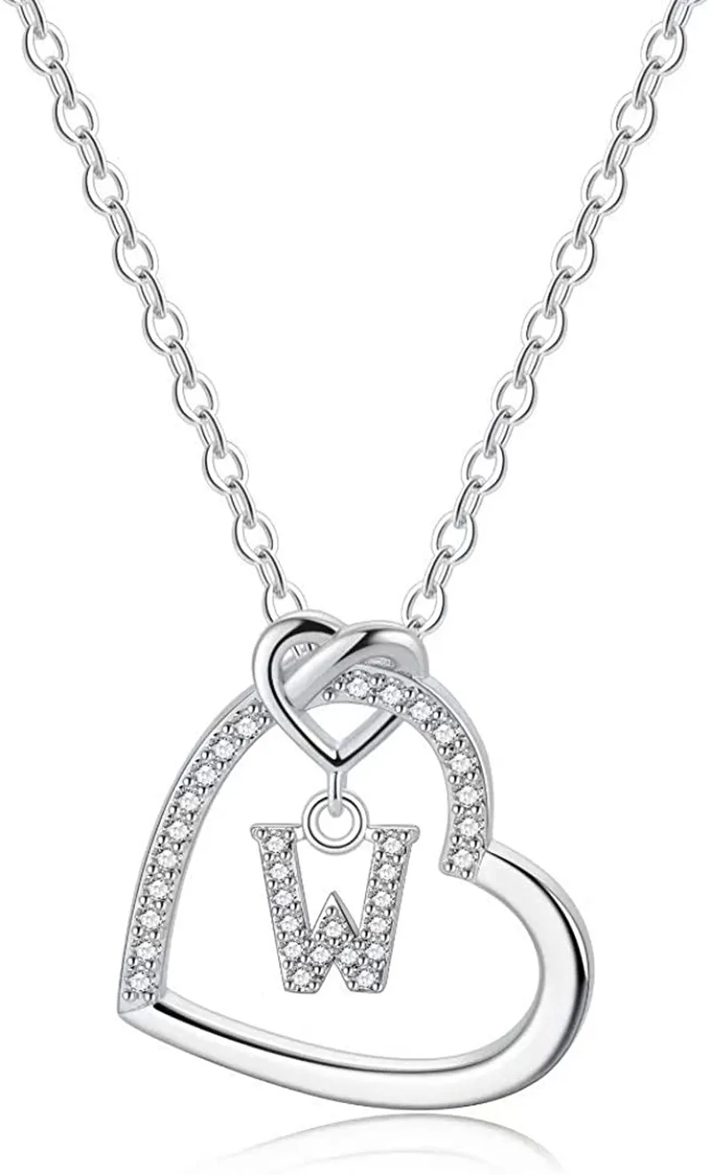 Women's 14K Gold Filled Heart Initial Necklace