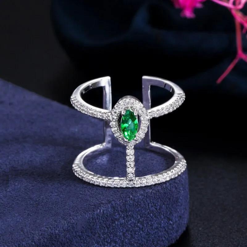 Women's Unique Fashion Double Layer Adjustable Open Rings