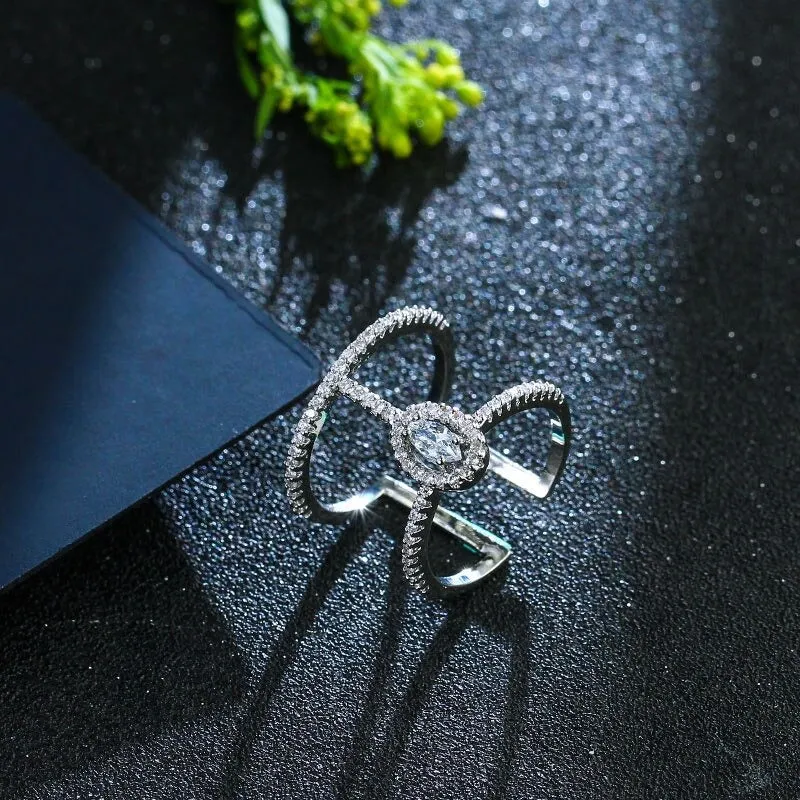 Women's Unique Fashion Double Layer Adjustable Open Rings