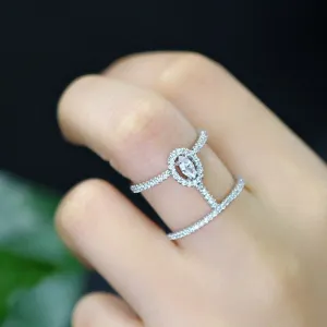 Women's Unique Fashion Double Layer Adjustable Open Rings
