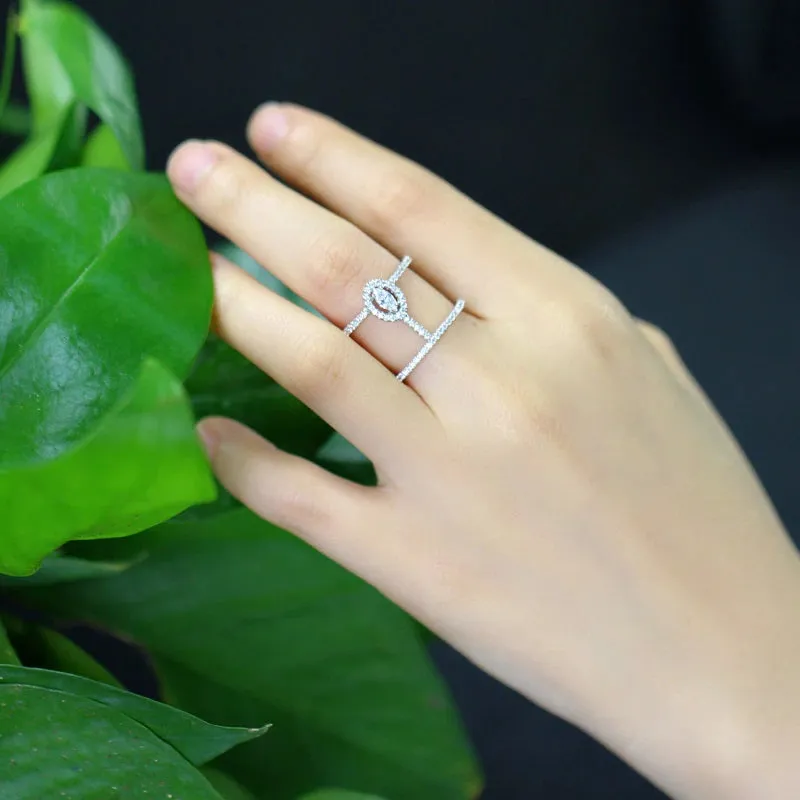 Women's Unique Fashion Double Layer Adjustable Open Rings